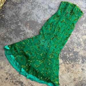 Tiffany Designs Vibrant Green A-Line Skirt